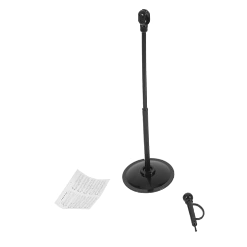 DECHOUS 1 Satz Mini-Mikrofon Miniaturmikrofon für Kinderzimmer-Dekoration Dekoration Mini Mikrofon Kid Toys zartes Mikrofondekor entzückendes Puppenmikrofon Papier Black von DECHOUS