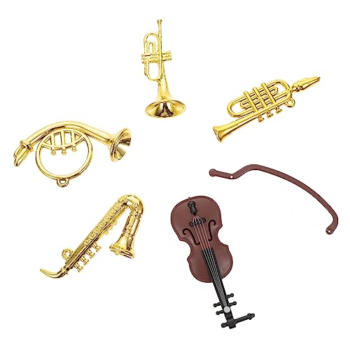 DECHOUS 1 Satz Mini-Musikinstrument Miniatur Trompete Musical Violine bastelzeug House Decoration Hausdekoration Geigenverzierung dekoratives Mini-Geigenmodell Plastik DECHOUS 1 Satz Mini-Musikinstrument Miniatur Trompete Musical Violine bastelzeug House Decoration Hausdekoration Geigenverzierung dekoratives Mini-Geigenmodell Plastik von DECHOUS