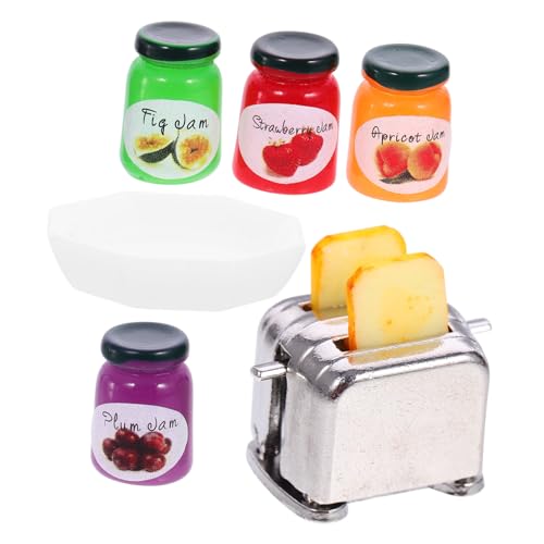 DECHOUS 1 Satz Mini-Toaster für kinderspielzeug Puppenhaus Zubehör brotbackautomaten Puppenhausausstattung Miniatur-Szenendekor geben vor, zu Sein Harz von DECHOUS