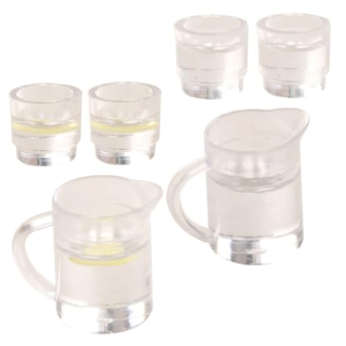 DECHOUS 1 Satz Mini -Wasserkessel graceling Toys Miniatures Toys for isoliert mit Miniatur-Wasserlimonade Mini-Wasserkocher Miniatur-Limonadenbecher Plastik von DECHOUS