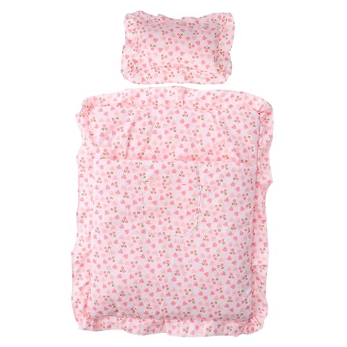 DECHOUS 1 Satz Puppen-erdbeer-Schlafsack Puppenhausbett Puppen Erdbeermatratze -Accessoire Puppendecke Doll Erdbeerschlafsack Bettwäsche Für Die Puppenwiege Puppensack Stoff von DECHOUS