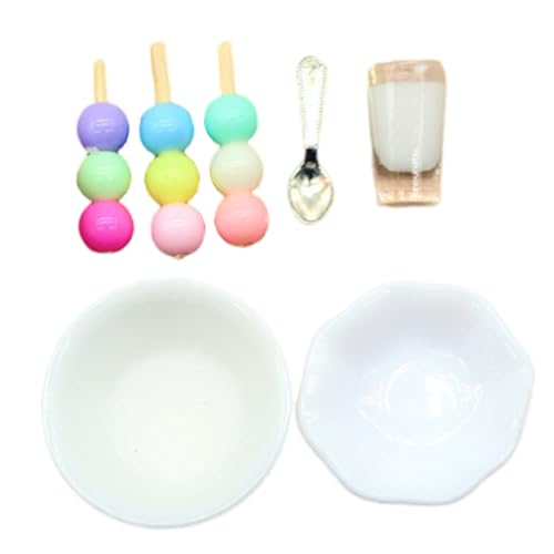 DECHOUS 1 Satz Puppenhaus-Modell Mini-hausdekoration Mini House Accessory Mini-hausversorgung Kleiner Nachtisch Mini Hausmannskost Miniaturornament Mini-Dessert Mini- -Rollenspiel Harz von DECHOUS