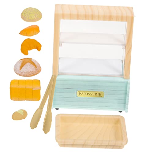 DECHOUS 1 Satz Puppenhaus puppenküche Puppen küche puppenmöbel Spielzeugmodell Dollhouse playmobile Mini-Dessertvitrine Miniatur-Kuchenregal für die Küche Puppenhausdekor Plastik von DECHOUS