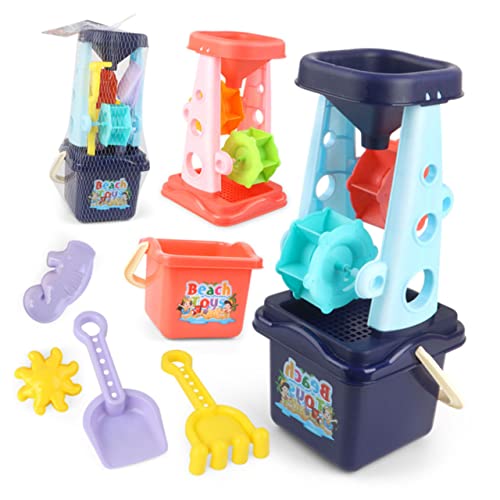 DECHOUS 1 Satz Sandglas Sand Glattes Eimer -Set Outdoor Sandeimer Kinderspielzeug Strandspielzeug Sanduhr Strandspielzeug Für Jungen Sandwerkzeuge Blau von DECHOUS