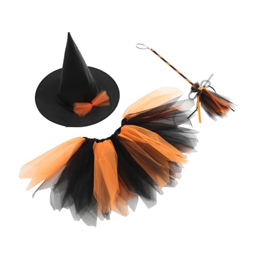 DECHOUS 1 Satz Satz Hexen verkleiden sich Halloween Kostüm Hexenhut Halloween-Kessel halloween besen halloween dekoration Halloween-Rock Kostüm für Rollenspiele Gittergewebe Orange DECHOUS 1 Satz Satz Hexen verkleiden sich Halloween Kostüm Hexenhut Halloween-Kessel halloween besen halloween dekoration Halloween-Rock Kostüm für Rollenspiele Gittergewebe Orange von DECHOUS