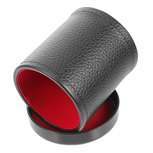 DECHOUS 1 Satz Siebbecher aus geräuschlosem Leder Kneipenspielzubehör Shut-The-Box-Spiel Shaker-Tasse Mini-Tasse Strohbecher Jumbo würfel kompakte Becher Party -Requisiten Plastik rot von DECHOUS