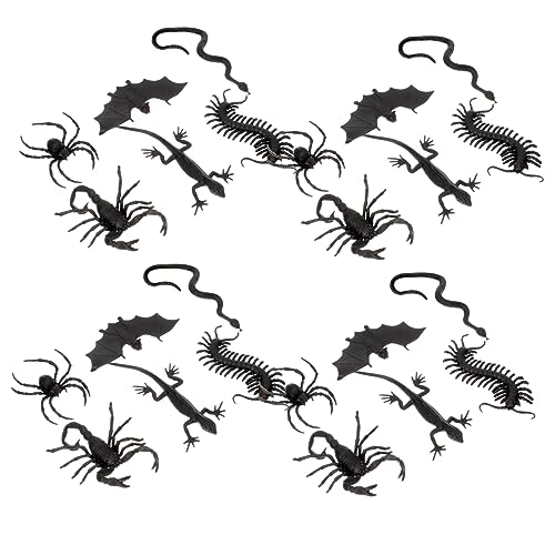 DECHOUS 1 Satz Simulierte Tierspielzeug Halloween-Trickspielzeug realistische Spinne Halloween-Spinne Halloween Halloween Toys gefälscht Halloween-Streich-Requisite Plastik Black von DECHOUS