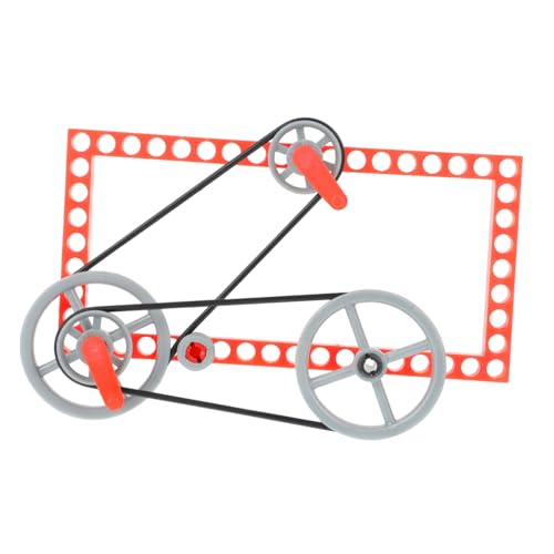 DECHOUS 1 Satz Zahnrad Riemenscheibe Rolle Wissenschaft experimentierkasten kindererziehung Zahnrad-Riemenscheiben-Set Modell des Fahrradrotationsprinzips Abs Colorful von DECHOUS