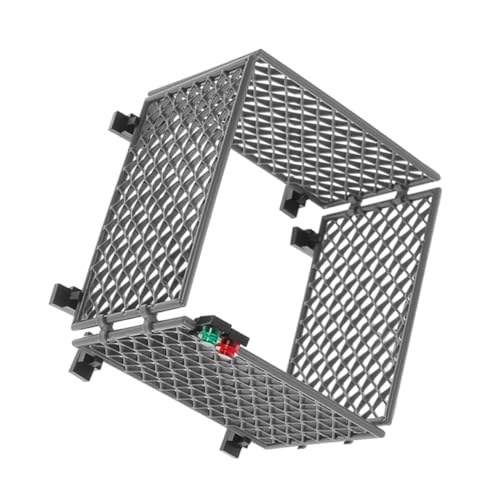 DECHOUS 1 Satz Zubehör Für Schutznetz-bausteine Klein Zaun Bausätze Szene Bauen Block Schmuck Ornament Plastik Stütze Gebäude Mikro Winzig Layout Miniatur Abs Grey von DECHOUS