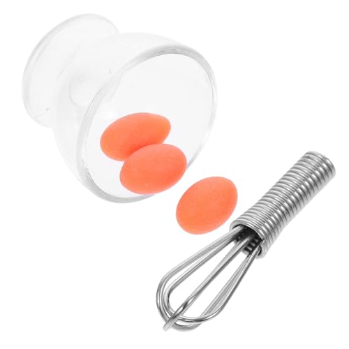 DECHOUS 1 Satz für kinderspielzeug eierbecher küche Kid Toys Mini-Hausküchenzubehör puppenhaus schneebesen dekore Simulation Backschneebesen Mini-Ei Legierung von DECHOUS
