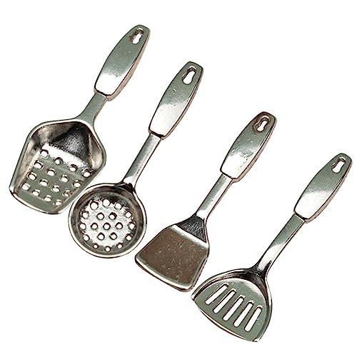 DECHOUS 1 Satz puppenhauszubehör -Küchenutensilien -Küchenwerkzeuge -Kochgeschirr -Küchenbesteck Küchenminiaturen Miniaturenzubehör. Legierung Silver von DECHOUS