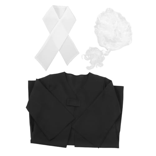 DECHOUS 1 Set Anwaltsuniform Perückenset Bandana Geburtstag Kleinkind Richter Outfit Kostüme Anime Party Richter Kostüm &Amp; Perücke Kleinkind Richter Mantel Outfit Richter Zubehör DECHOUS 1 Set Anwaltsuniform Perückenset Bandana Geburtstag Kleinkind Richter Outfit Kostüme Anime Party Richter Kostüm &Amp; Perücke Kleinkind Richter Mantel Outfit Richter Zubehör von DECHOUS