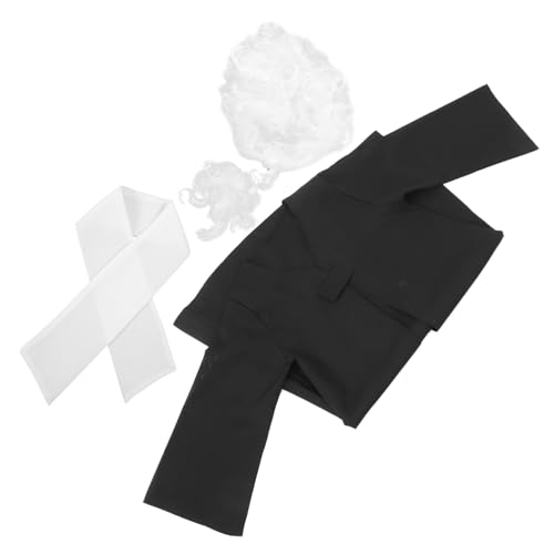 DECHOUS 1 Set Anwaltsuniform Perückenset Kleinkind Richter Kinderoutfit Richter Richterkostüm &Amp; Perücke Kostüme Karrierekostüm Für Buzz Judge Anwaltskostüm Richter Kopfbedeckung von DECHOUS
