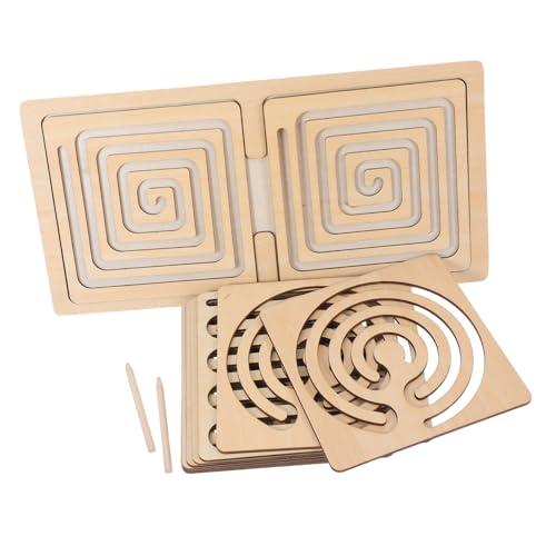 DECHOUS 1 Set Denkspiel Puzzles Denksportaufgaben Gehirnmodell Für Gehirn Gehirnpuzzle Zugspielzeug Übung Der Denkfähigkeit Von Kindern Puzzlespiele Khaki Holz von DECHOUS