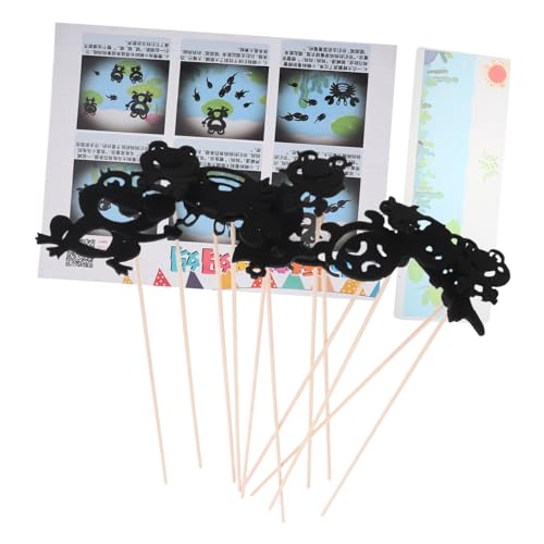 DECHOUS 1 Set Kindergarten Lehrmittel Puppentheater Für Puppen Für Erwachsene Puppenspiel Theater Weihnachten Fingerpuppen Puppentheater Marionettenpuppen Papier Schwarz von DECHOUS