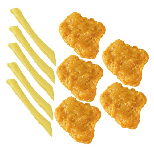 DECHOUS 1 Set Künstliche Chicken Nuggets Lebensmittel Display Modell PVC Nachahmung Lebensmittel Ornament Chicken Nuggets Prop DECHOUS 1 Set Künstliche Chicken Nuggets Lebensmittel Display Modell PVC Nachahmung Lebensmittel Ornament Chicken Nuggets Prop von DECHOUS