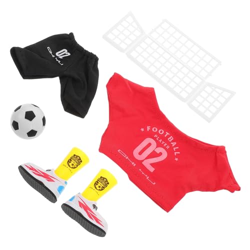 DECHOUS 1 Set Mini Finger Fußballspiel Fußballtischspiel Desktop Sport Desktop Fußball Mini Lerntischfußball Desktop Tischfußballspiel Kunststoff Rot von DECHOUS