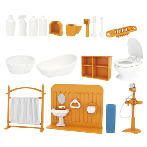 DECHOUS 1 Set Mini Puppenhaus Badezimmerset Kleines Modell Puppenhaus Puppenhausmöbel Mädchenspielzeug Simulation Mini Möbel Hauszubehör Mini Möbel Ornament Gelb Kunststoff DECHOUS 1 Set Mini Puppenhaus Badezimmerset Kleines Modell Puppenhaus Puppenhausmöbel Mädchenspielzeug Simulation Mini Möbel Hauszubehör Mini Möbel Ornament Gelb Kunststoff von DECHOUS