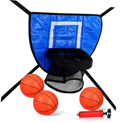 DECHOUS 1 Set Mini Trampolin Basketballkorb Spiele Für Trampolin Basketball Trampolin Mini Basketballkorb Trampolin Spiele Indoor Basketball Spiel Für Trampolin PVC von DECHOUS