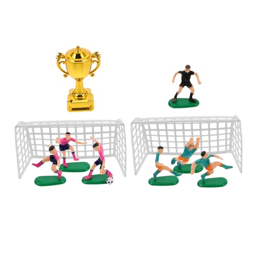 DECHOUS 1 Set Puppenhaus-Miniatur-trophäenmodell, Mini-tornetz, Winziger Fußballspieler, Miniatur-trophäenornament, Fußball-Themen-kuchendekoration, Puppenhaus-trophäe DECHOUS 1 Set Puppenhaus-Miniatur-trophäenmodell, Mini-tornetz, Winziger Fußballspieler, Miniatur-trophäenornament, Fußball-Themen-kuchendekoration, Puppenhaus-trophäe von DECHOUS