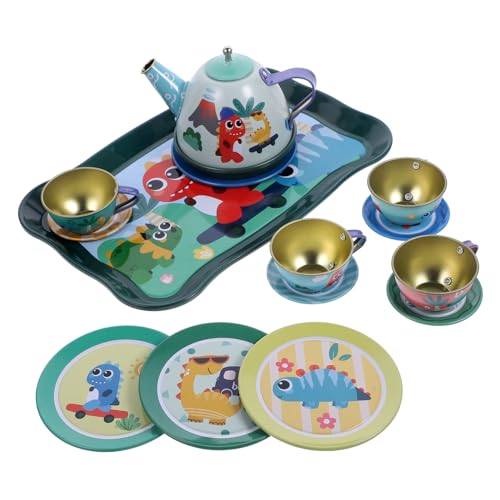 DECHOUS 1 Set Spielhaus Teeservice Teetassen Babys Und Mädchen Mini Teekessel Kleines Teegeschirr Spielset Mini Teetasse Weißblech von DECHOUS