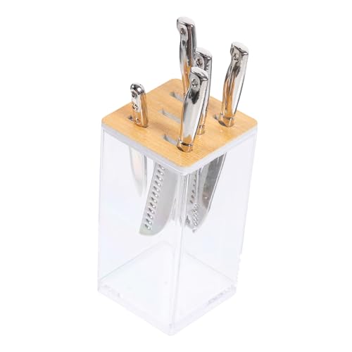 DECHOUS 1 Set Transparentes Messerset Miniatur Küchengeschirr Mini Schneidewerkzeug Miniatur Requisite Mikro Landschaftsschneider Miniatur Dinge Miniatur Zubehör von DECHOUS