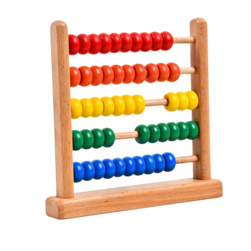 DECHOUS 1 Stück Abakus Rack Lehrmittel Abakus Cub Toys Abakus Perlenzähler Tragbarer Abakus Abakus Kleinkind Regenbogen Frühes Lernspielzeug Mathematik Lernspielzeug von DECHOUS