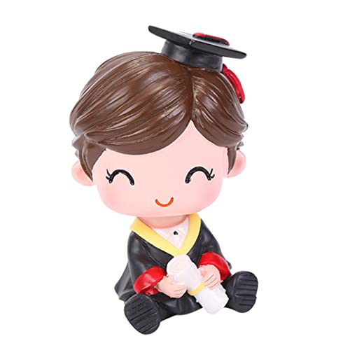 DECHOUS 1 Stück Arzt Wackelkopf Ornament Holzig Kuchen -topper Kuchendeckel Jungs Kunsthandwerk Für Autoschaukel Auto-schaukel-ornament Auto-shake-ornament Harz von DECHOUS