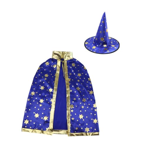 DECHOUS 1 Stück Fünf-Sterne-Umhang für Halloween umhang Halloween Costume igelkostümkinder umhang Halloween Costume Party-Umhang Bühnenumhang Party-Cosplay-Umhang Stoff Blue von DECHOUS
