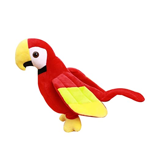 DECHOUS 1 Stück Plüschvogelspielzeug Scharlachroter Ara Plüschhuhnspielzeug Vogelkäfigspielzeug Entenspielzeug Babyspielzeug Papageitierplüsch Aufblasbare Taube Ausgestopfter von DECHOUS