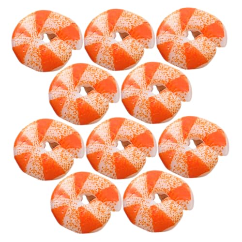 DECHOUS 10 Stück Garnelenmodell Simuliertes Mini-Essen Puppenhaus Lebensmittelmodell Mini-Food- Mini-lebensmittelverzierung Puppenhauszubehör Puppenhaus-garnelenfleisch PVC von DECHOUS