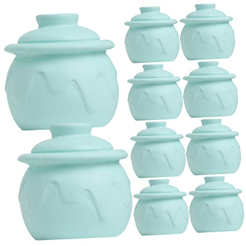 DECHOUS 10 Stück Lebensmittel Und Gläser Puppenhauszubehör Kinderspielzeug Einmachglasmodell Mini Küchenspielzeug Mini Dekoration Kleines Hausdekor Mini Requisite Harz von DECHOUS