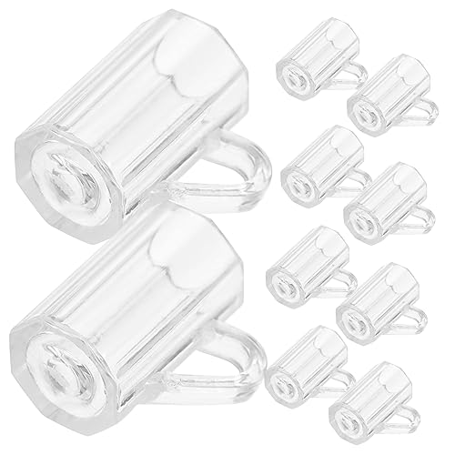 DECHOUS 10 Stück Miniatur-puppenhauszubehör Mini-tassen Puppenbecher Miniaturdekoration Mini-Charms Minitasse Für Puppen Mini -bierbecher Puppenhaus Zubehör Mini Abs Transparent von DECHOUS
