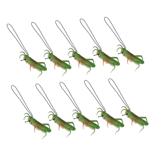 DECHOUS 10 Stück Modellspielzeug Tiermodell Für Partygeschenk Gefälschte Tierheuschrecken Spielfiguren Simulation Heuschrecken Realistisches Simulationsspielzeug von DECHOUS