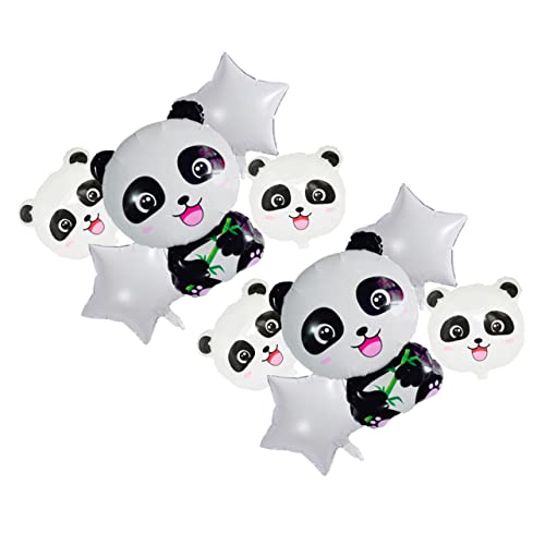 DECHOUS 10 Stück Panda Aluminiumfolienballon Partyzubehör Wiederverwendbar Für Dekorationen Panda-luftballons Karikatur Partyballons Party Folienballon Festlicher Ballon Cartoon-ballon von DECHOUS