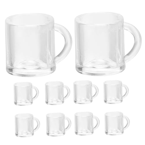 DECHOUS 10 Stück Puppenhaus-miniaturzubehör Wohnkultur Bierkrug Becher Mini-Tasse Puppensachen Mini-Charms Minitasse Für Puppen Miniaturdekoration Miniatur-Cup-Modelle Winziges Zeug Abs von DECHOUS