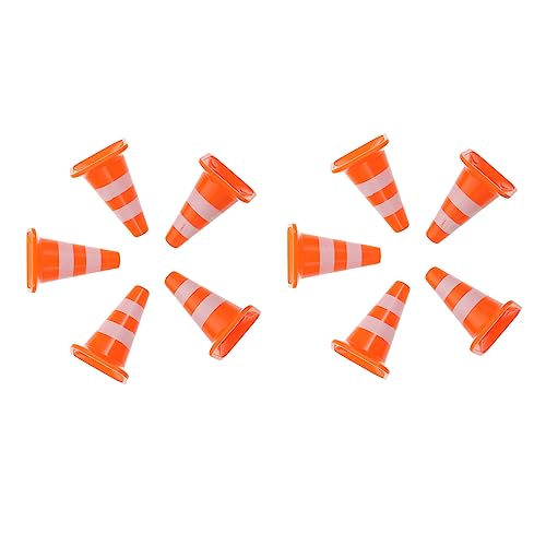 DECHOUS 10 Stück Sandtisch Ornamente Sicherheitskegel Für Draußen Kleine Verkehrskegel Straßenkegel Mini Straßensperren Simulation Von Straßensperren Modellen Mini von DECHOUS