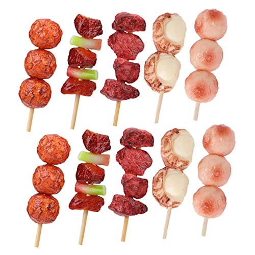 DECHOUS 10 Stück Simulierte Grillspieße Spielmodelle Für Küchenspielset Rollenspielmodell Küchenrequisite Grill Lebensmittelspielzeug Fleischspielset Grill Requisiten PVC DECHOUS 10 Stück Simulierte Grillspieße Spielmodelle Für Küchenspielset Rollenspielmodell Küchenrequisite Grill Lebensmittelspielzeug Fleischspielset Grill Requisiten PVC von DECHOUS