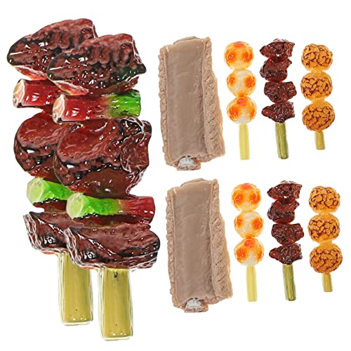 DECHOUS 10 Stück Simulierte Grillspieße für hühner BBQ- Lebensmittel Stellen Grillspielzeug vor künstliches Grillgut Grill PVC DECHOUS 10 Stück Simulierte Grillspieße für hühner BBQ- Lebensmittel Stellen Grillspielzeug vor künstliches Grillgut Grill PVC von DECHOUS
