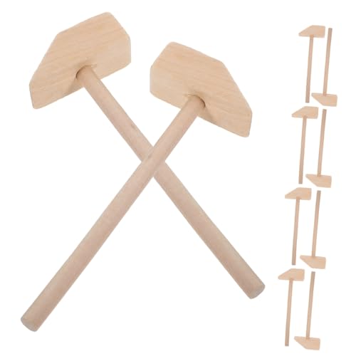 DECHOUS 10 Stück Teiliges Mini-holzhammer Leichtem Ergonomischem Holz mit Glatter Oberfläche Sicheres Klopfspielzeug für Party-deko und Geschenk für Kreative BAU Spielaktivitäten von DECHOUS