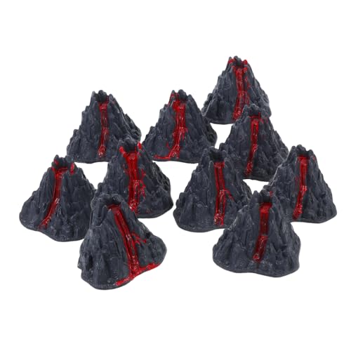 DECHOUS 10 Stück Vulkan-Lava- Mini-Vulkan- Vulkan-Partydekorationen Vulkanspielzeug für simulieren Vulkanwissenschaftliches Modell Kleines Vulkanmodell Plastik von DECHOUS