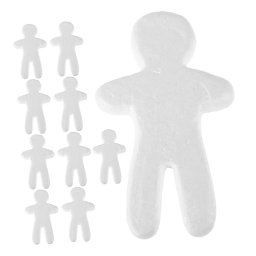 DECHOUS 10 Stück Weißer Embryo-Puppenschaum leer Party Kreative DIY-Puppenschäume Kreatives Basteln mit Puppenschäumen Simulationsschaumpuppe Dekorationen in Puppenform zum Selbermachen von DECHOUS