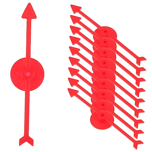 DECHOUS 10 Stück Zifferblattzeiger für kinderspielzeug DIY- Klicker zappeln Rad Pop drehteller Schachbrett pflücken für Lotterietafeln Plastik rot von DECHOUS