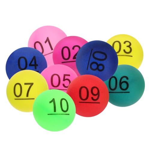 DECHOUS 10 Stück nummerierte Lotterie-Kugeln für Partyspiele und Verlosungen, bunte Kugeln, praktisch für Veranstaltungen und Feiern DECHOUS 10 Stück nummerierte Lotterie-Kugeln für Partyspiele und Verlosungen, bunte Kugeln, praktisch für Veranstaltungen und Feiern von DECHOUS