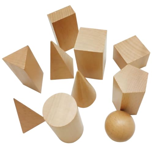DECHOUS 10 Stücke Kombination Lehrmittel Bambus Bildung Holz Gelb Holz Bausteine von DECHOUS