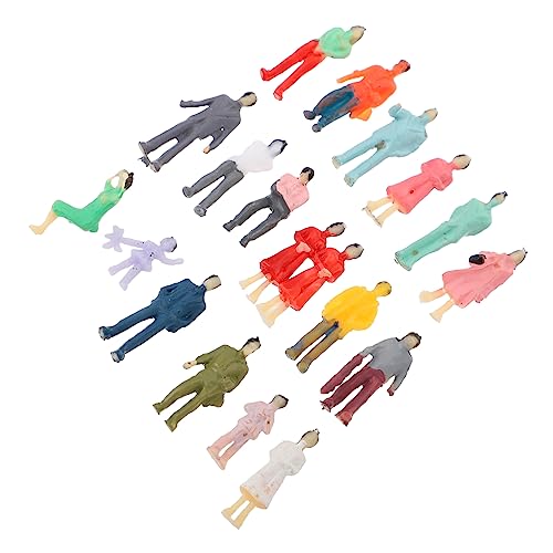 DECHOUS 100 STK Charaktermodell Personenfiguren Skalieren Menschen Maßstabsfiguren Selber Machen Bemalte Figuren Skalieren Miniatur-Zug-passagier Mini-Figur Sandkasten Plastik Kind Diorama von DECHOUS