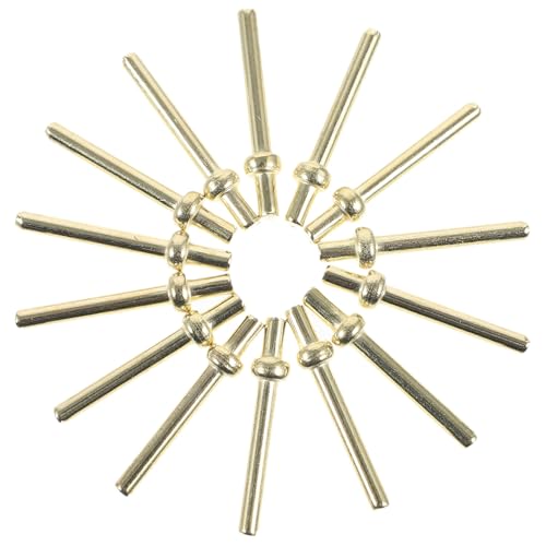 DECHOUS 100 Stück Kartenspielpin Score bruchrechnen kartenhalter Spielkarten Tischspiel Krippenbrettklammern Cribbage-Heringe Punktestifte für Reisekartenspiele Krippenzubehör Eisen Golden von DECHOUS