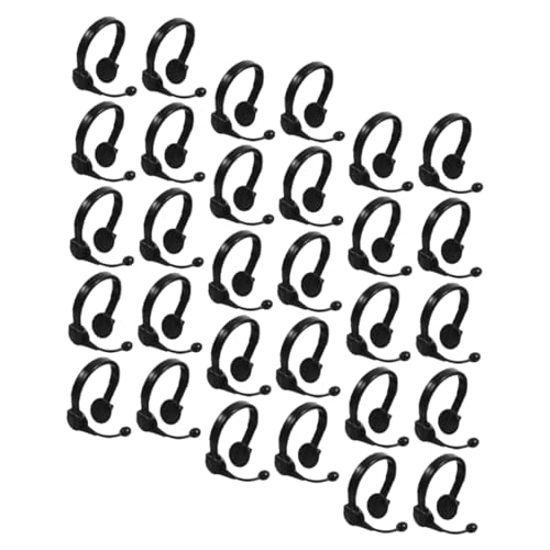 DECHOUS 100 Stück Kreative Kleine Gelbe Enten Headsets Miniatur Puppen Simulierte Kopfhörer Headset Dekoration Mini Kopfhörer Modell Puppen Ankleidezubehör Gefälschte Kopfhörer von DECHOUS