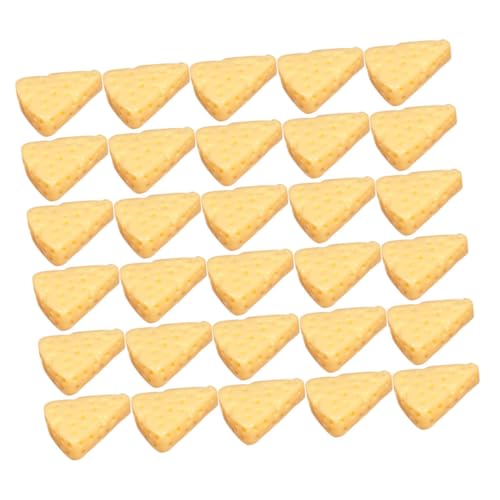 DECHOUS 100 Stück Mini-Harz-Käse mach es mini Miniatur-Käsemodell Mini-Küchenkäse Minis hühner spielsachen für Mini- -Requisiten Mini-Küchenversorgung Plastik Yellow von DECHOUS