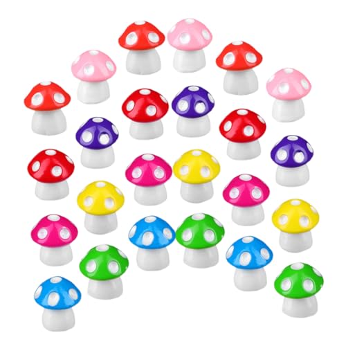 DECHOUS 100 Stück Miniatur Spielzeugpilze Mini Pilzfiguren Winzige Künstliche Pilzfiguren Pilzornamente Kleine Pilzfiguren Mini Figuren Mini Pilzfiguren Kunstharz von DECHOUS